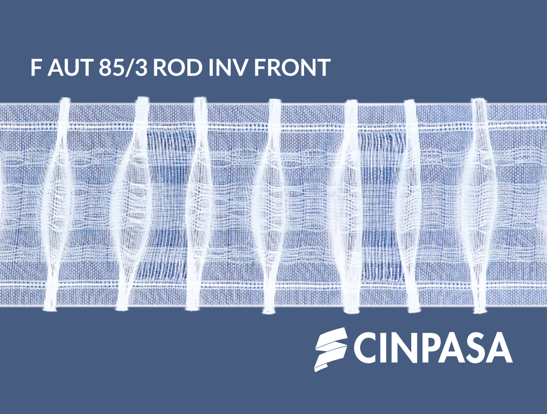  Automatic pencil pleat tape with transparent filament loops for rods 